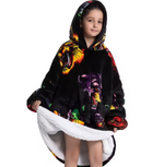 Plaid - kids black tiger