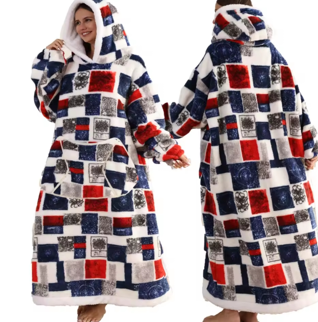 Plaid - blue, red and grey