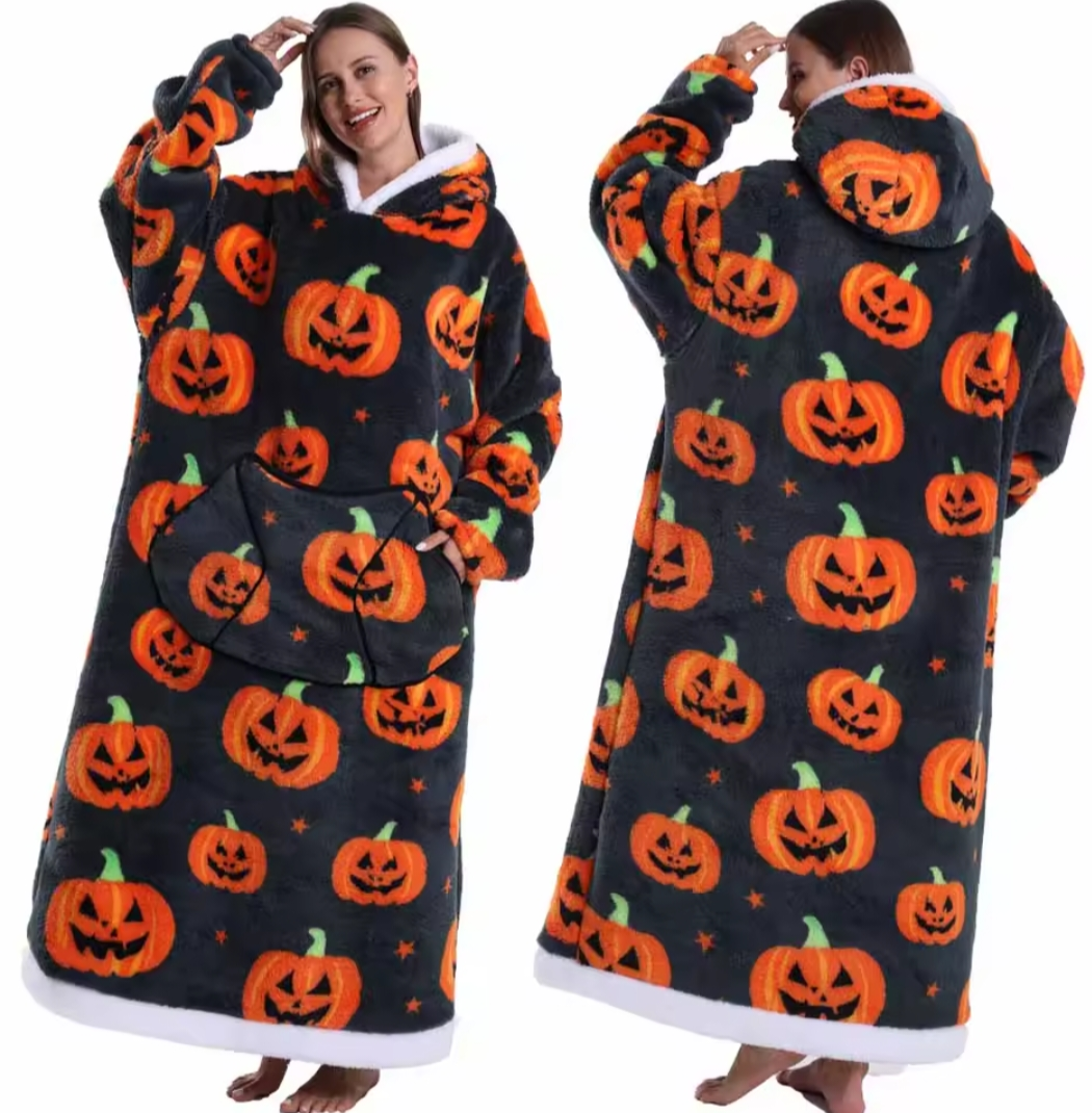 Plaid - black and orange pumpkin