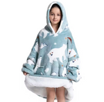 Plaid - kids blue bear