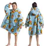 Plaid - kids blue pizza